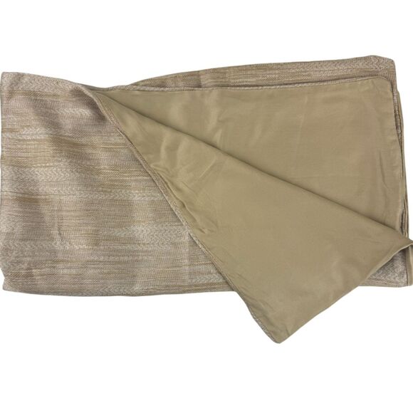 West Elm Silky TENCEL Striated King Shams Straw Tan Soft Moisture Wicking NWOT - Picture 1 of 8
